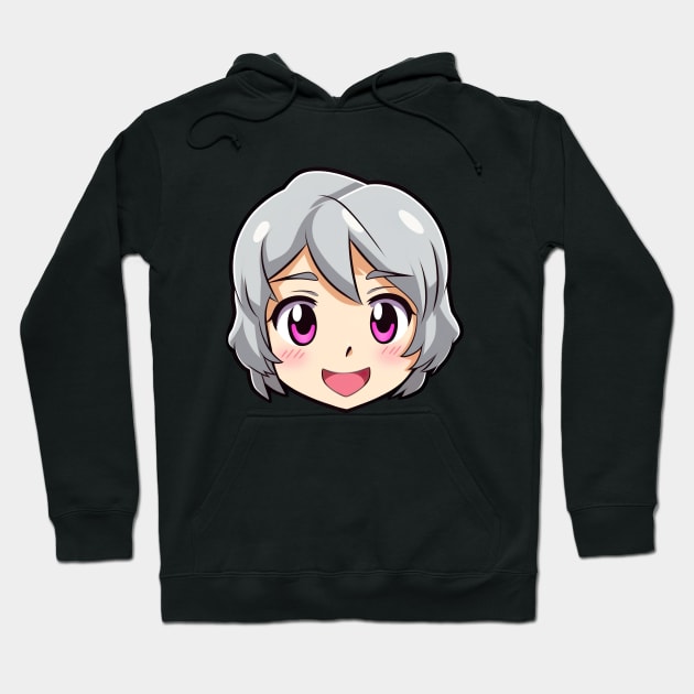 Cute Happy Anime Face Emoji - Anime Shirt Hoodie by KAIGAME Art